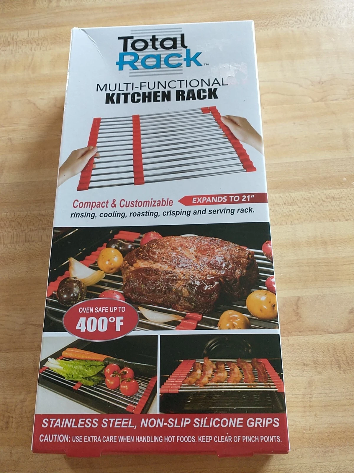 Total Rack Stainless Steel Multi-Functional Kitchen Rack Expands 10" to 21"