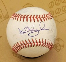 Autographed Baseball game used GABRIEL HUGHES Colorado Rockies 