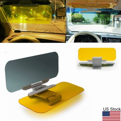 1pc HD Visor Day/Night Anti Glare Visor Clip On Vision Car Vehicle Glasses Shade
