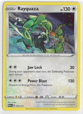 rare mcdonalds pokemon cards 2024 POKEMON Scarlet & Violet NM McDonald's *2024* RARE non-holo PROMO #014  RAYQUAZA