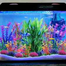20pcs Fish Tank Decorations Plants Aquarium Decorations Plants Plastic Fish Cave