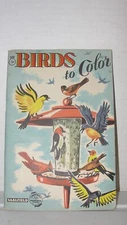 VINTAGE SAALFIELD COLORING BOOK  "BIRDS TO COLOR"