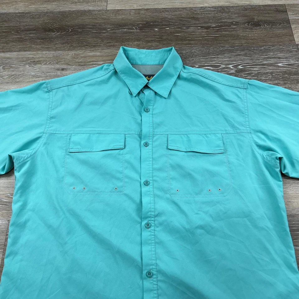CABELA'S  Button Down Long Sleeve Skyblue Dress Shirt Men's Size Medium - Image 3 of 4