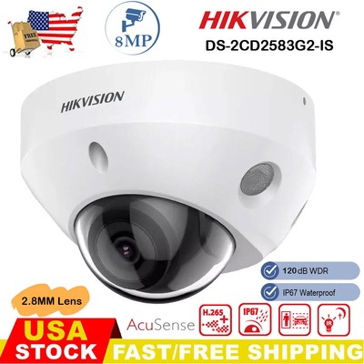 4K Acu Sense Security IP Camera HIKVISION DS-2CD2583G2-IS 2.8mm Audio&Alarm +Mic