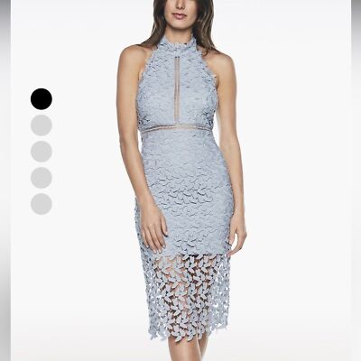 Bardot GEMMA HALTER DRESS IN DUSTY BLUE | eBay