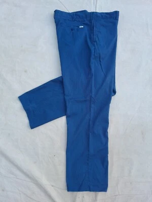 Pantalon chino Lacoste homme 38 pouces bleu pétrole coton mélangé Devanlay EU... - Photo 1/4