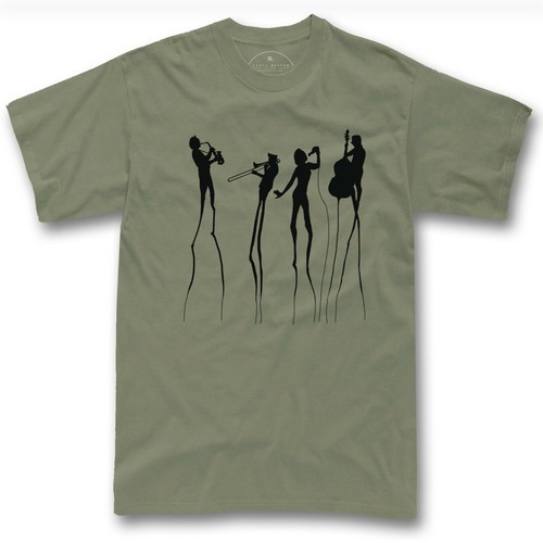 T-Shirt Surrealismus Dali inspiriert Jazz Konzert T-Shirt - Bild 1 von 9