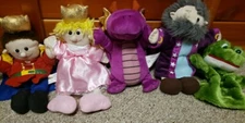 5 Marvel Education Royal Puppets Wizard Princess Prince Dragon Frog Medieval