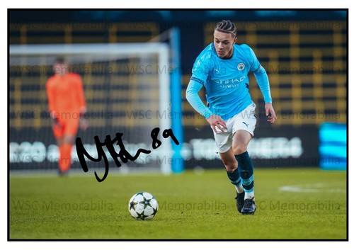 11643. Matthew Henderson-Hall Signed Pictures (A4 Prints) Manchester City