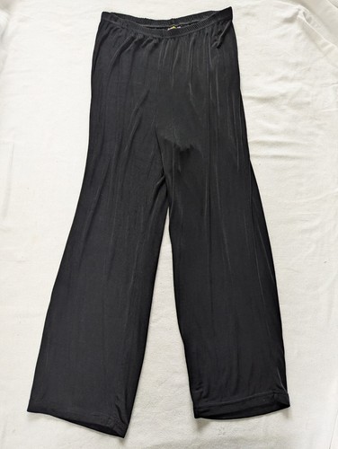 Silhouettes Womens 2-Piece Outfit High Low Tunic & Pants, Black Sheer Acetate - Picture 11 of 15