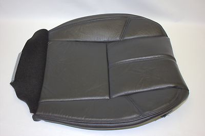 2007 - 2008 Chevrolet Suburban LT Z71, Driver Side Bottom Replacement Seat Cover - Ebony / Light Titanium - OEM Material - Leather/Vinyl