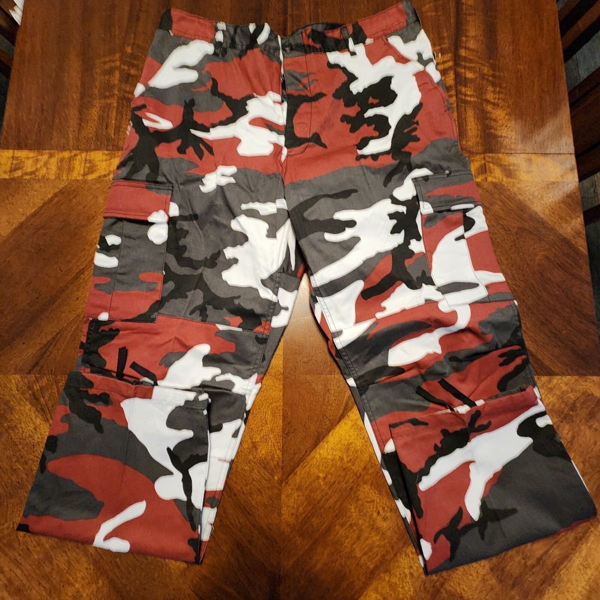 Ultra Force Camo Cargo Pants Men 35-39 Red Combat USGI Military | eBay