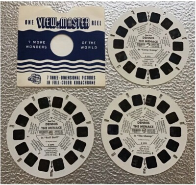 DENNIS THE MENACE,RARE VIEW MASTER REELS,FULL SET.B5391,92,93.TOP ZUSTAND
