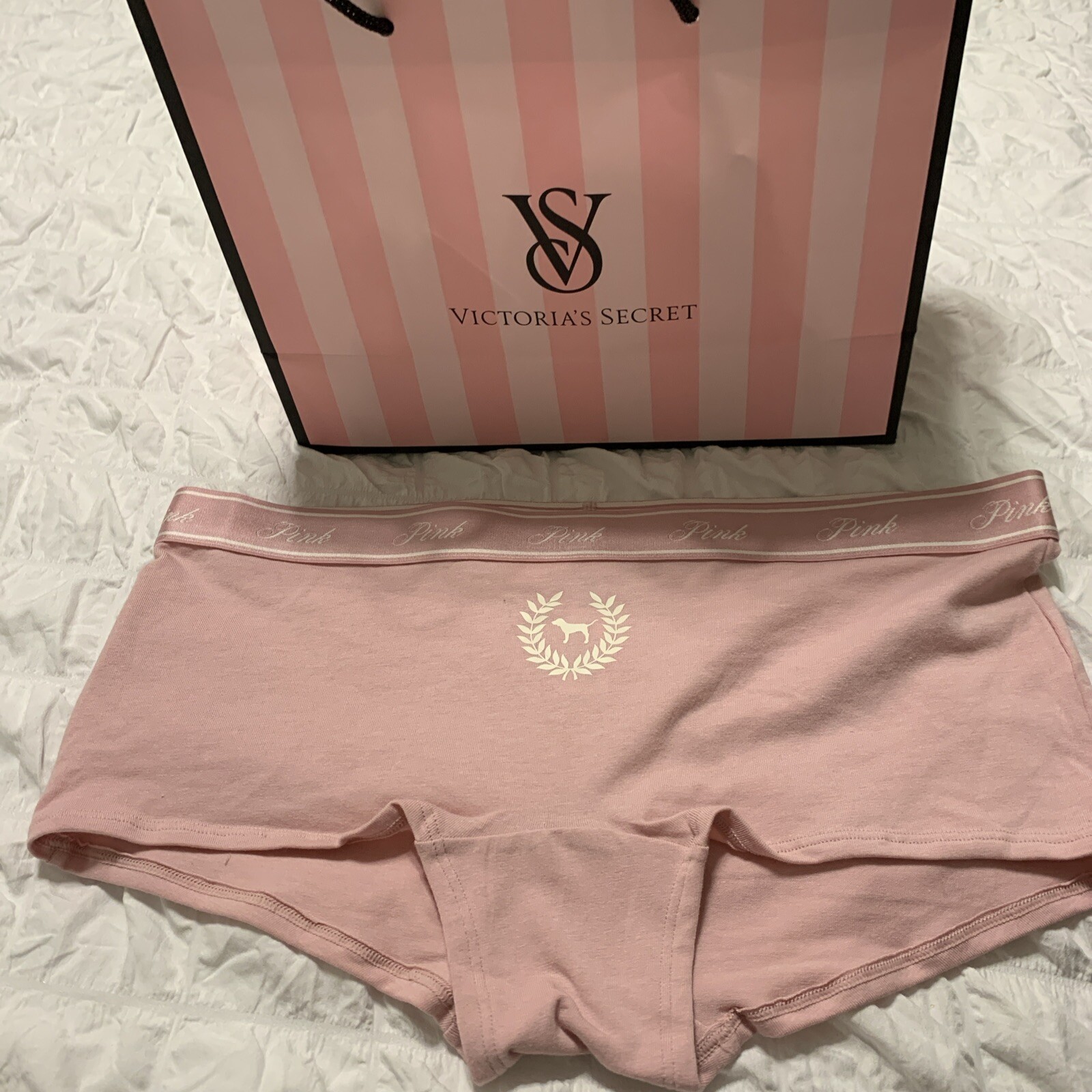 VICTORIAS SECRET PINK COTTON Cheeky UNDERWEAR PANTY NWT Large Dog