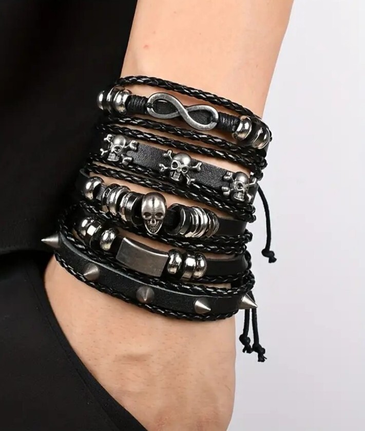 Hicarer - Brandclub - Hicarer 9 Pieces Spiked Studded Bracelet