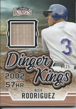 2020 Leaf Lumber Kings Baseball ALEX RODRIGUEZ Dinger Kings 6/25 Game Used Bat