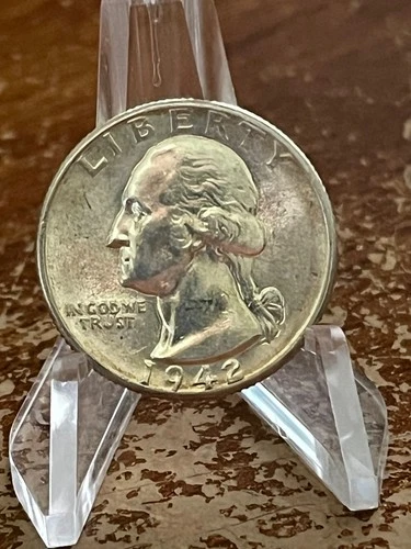 1942  HIGH GRADE AU/BU SILVER WASHINGTON QUARTER # DS59