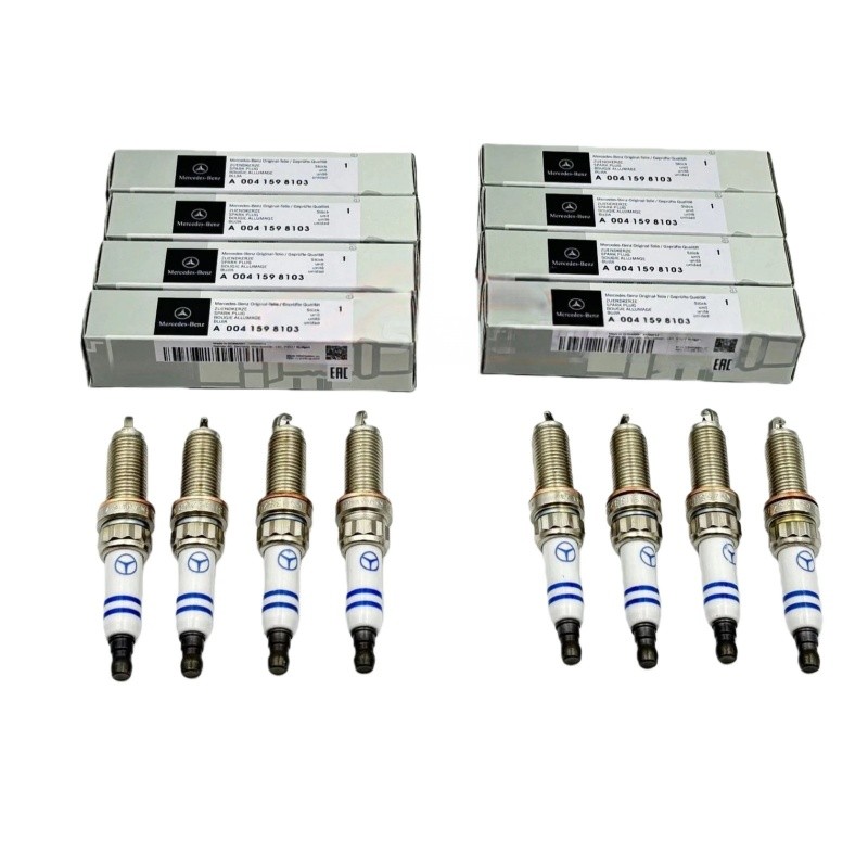 8PCS A0041598103 ZR6SII3320 Double Iridium Spark Plugs For Benz W166 W204 W207