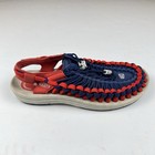 Keen Uneek Mens 7.5 Paracord Outdoor Sport Trail Sandals Hiking Camping Red Blue — photo 5