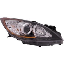 Chrome Housing Halogen Headlight Compatible With Mazda 3 2010-2013 Sedan