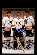Signed Hockey Card Auto Bruins Leaders 1989-90 Sports Action Reggie Lemelin