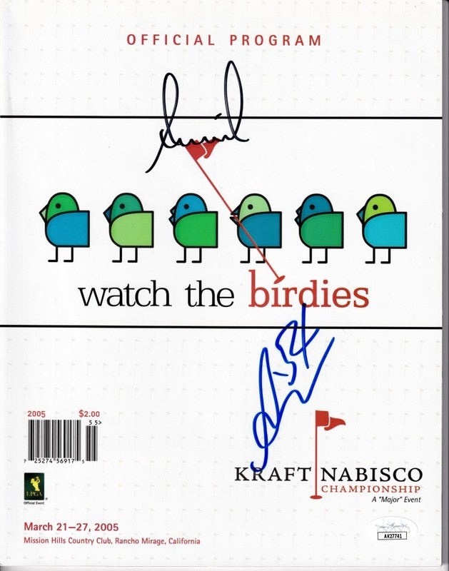 Annika Sorenstam Ai Miyazato signed 2005 LPGA Kraft Nabisco KNC golf program JSA