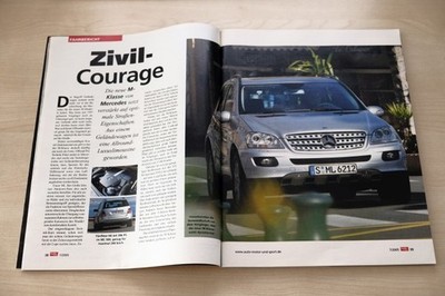 Auto Motor Sport AMS 07/2005 Mercedes ML 500 W164 mit 306PS im Fahrbericht auf 4