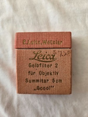 Original Leica Summitar Yellow (Y #2) Filter E. Leitz Wetzlar Chrome