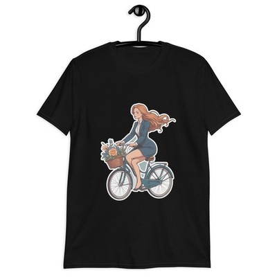 Women on a Bike  Cycling Adventure Tee for Female Riders & Outdoor Lovers 