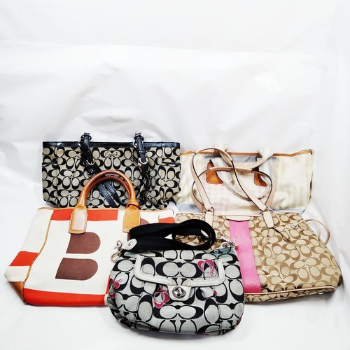 NO TARIFF Coach Hand Bag Shoulder Bag 5 set Black PVC 4402942 | eBay