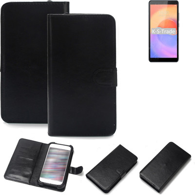 Schutz Hülle für ZTE Blade A31 Plus Wallet Case + Bumper schwarz Flipstyle Tas