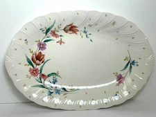 NIKKO MOUNTAIN ROSE 14" X 9.5" OVAL SERVING PLATTER