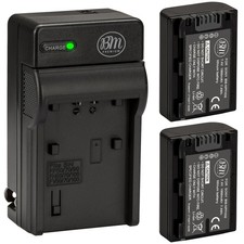 BM 2X NP-FH50 Batteries Charger for Sony CyberShot DSC-HX1 HX100V HX200V TG5V