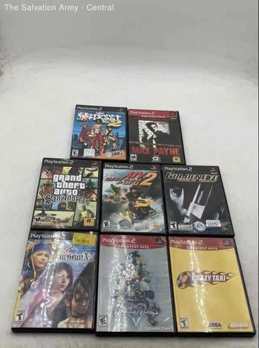 Sony PlayStation 2 Grand Theft Auto: San Andreas And More Games Lot Of 8