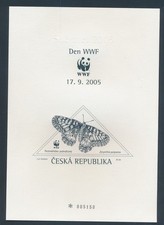 XE68088 Czechy 2005 B&W luksusowe motyle XXL arkusz MNH