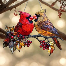 Cardinal Acrylic Suncatcher, Mom Gift Window Decor Home