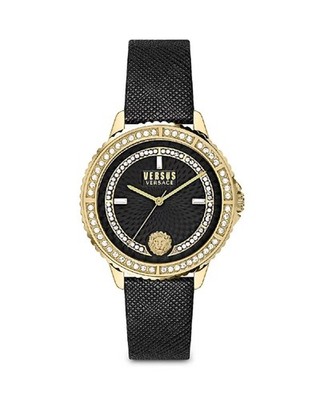 Versus Versace Women's Montorgueil Crystal 34MM IP Yellow Gold, Swarovski