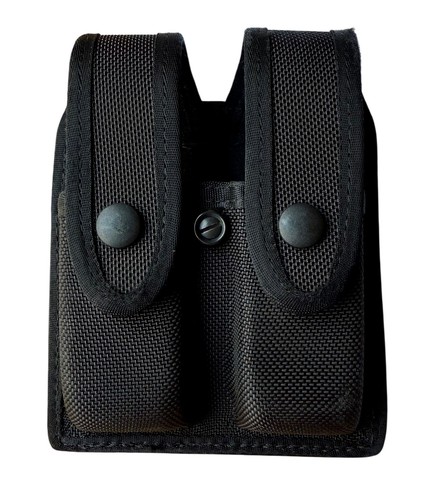 Gould & Goodrich X647-4 Double Magazine Case Mag Pouch Nylon Snap Closure Black