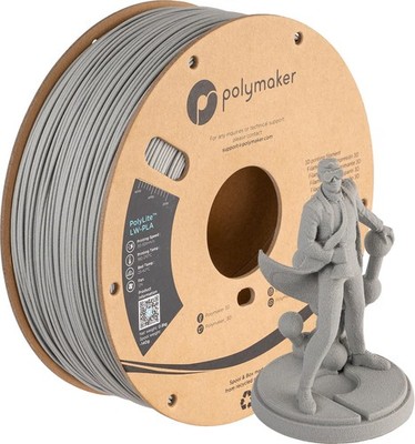 Lw Pla Filament 1.75mm Gray Prefoamed Pla 800g Lightweight 3d Filament Polylite