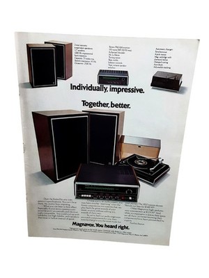 1973 Vintage Magnavox Stereo System Hi-Fi Audio Equipment Print Ad