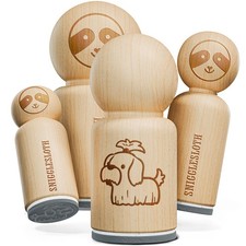 Cute Dog Tied Rubber Stamp for Stamping Crafting Planners