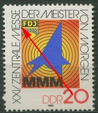 DDR 1982 Zentr. Messe Meister von Morgen mit Plattenfehler 2750 F 7 postfrisch