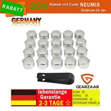 20x Chrom Kappen 17mm für Radbolzen Radschrauben Radmuttern Radschraubenkappen