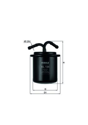 Fuel Filter Fits Subaru MAHLE KL 134
