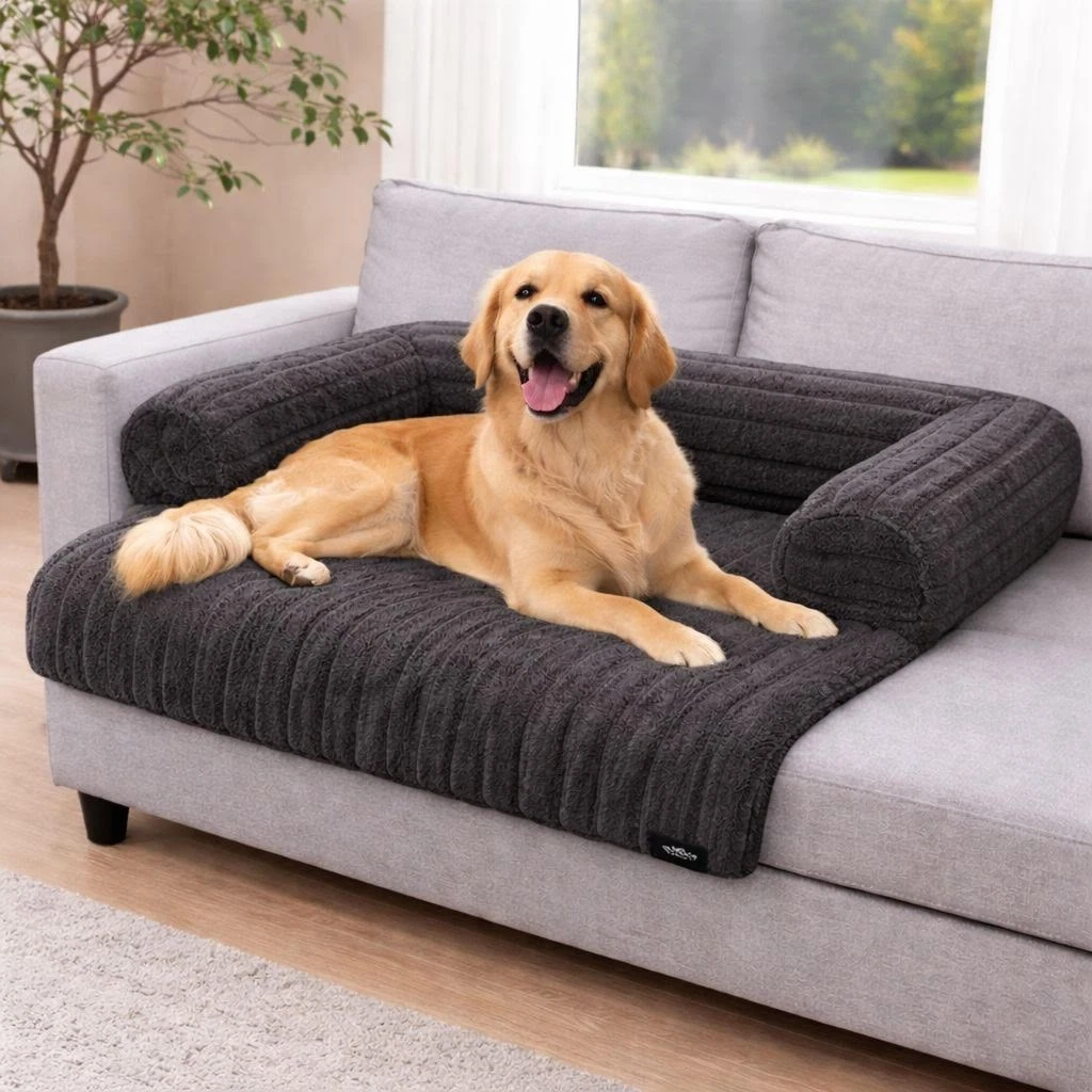 Dog Bed Soft Pet Cushion Large Dog Crate Puppy Cat Mattress Washable Sofa Cord