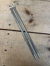 Susan Bates Aluminum Knitting Needles: 13  Long Size 15 10.00mm Color Silver