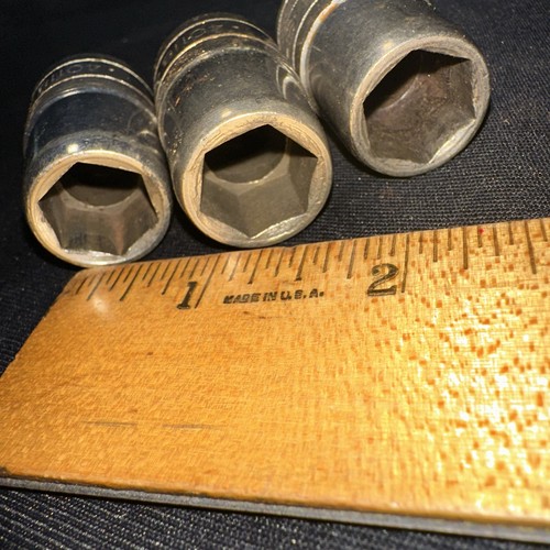 S-K Wayne 9/16” Sockets 1/2 Drive 6 Point 3 Total! Used - Picture 4 of 8