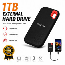 Listing image for 1TB Portable External Hard Drive USB Storage Backup for Laptop PC Phone Gaming
