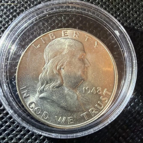 1948 Franklin Half Dollar 90% Silver – BU – First Year Issue - Estate Coins