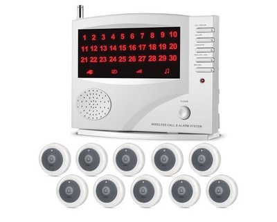 Wireless Calling System, Caregiver Pager for Nurses Station, 10 Waterproof 